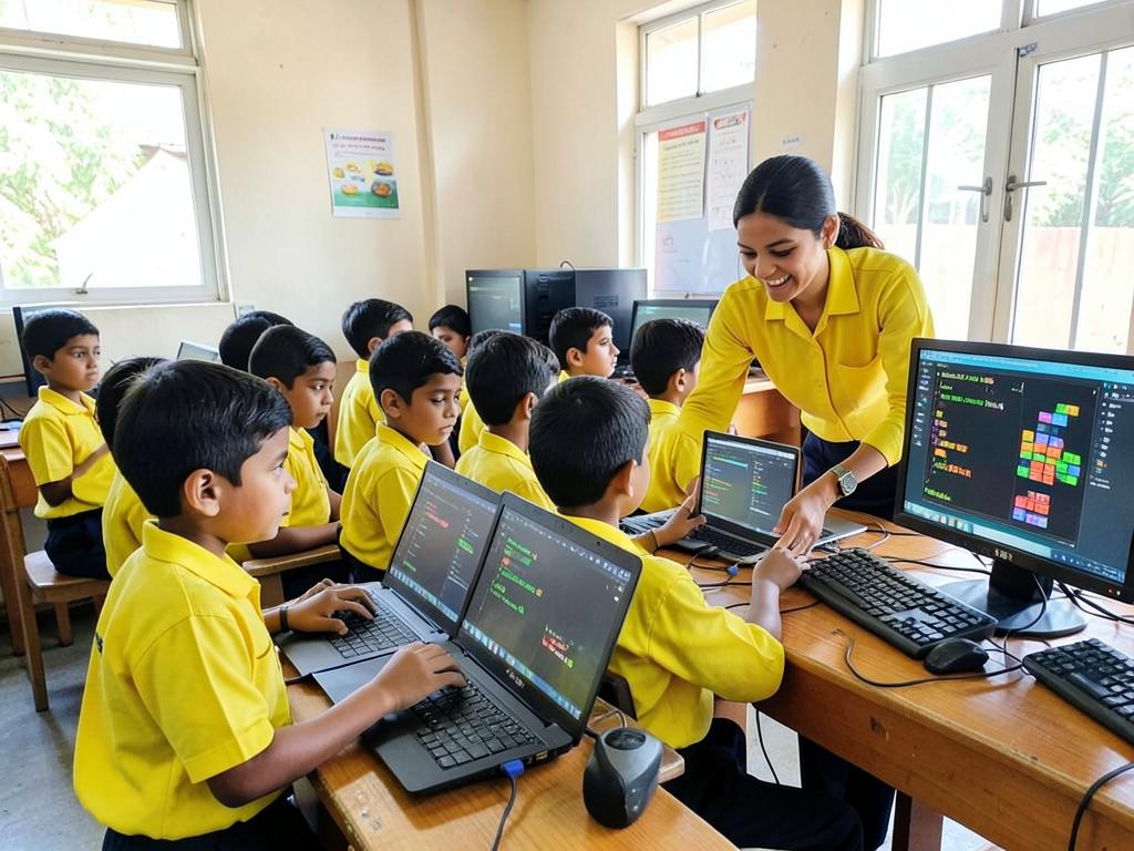 Kids Coding at The Zion Public School