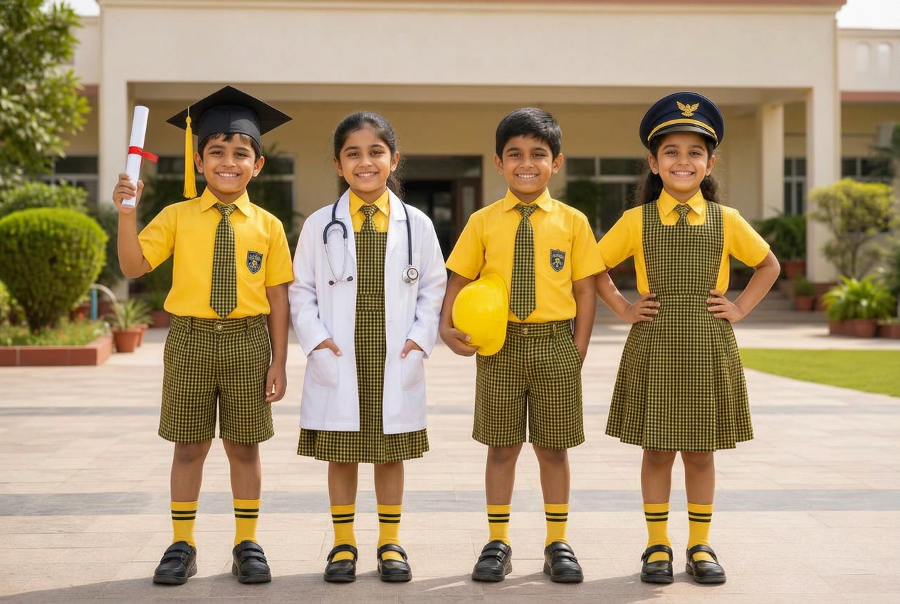 Zion students in school uniform dreaming of becoming a scholar, doctor, engineer and pilot